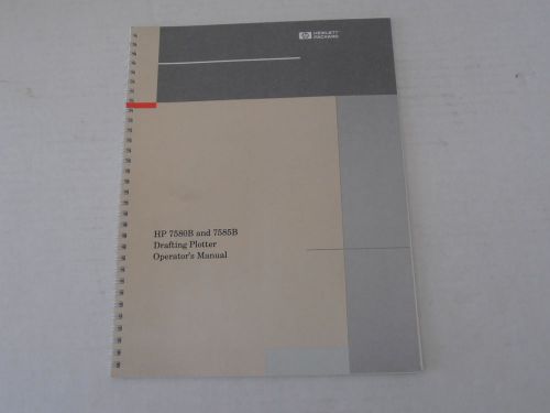 HP 7580B and 7585B Drafting Plotter Operator&#039;s Manual