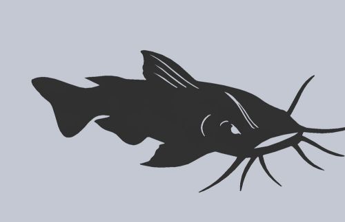 Catfish DXF CNC Clip art Plasma, laser, router .dxf cat fish