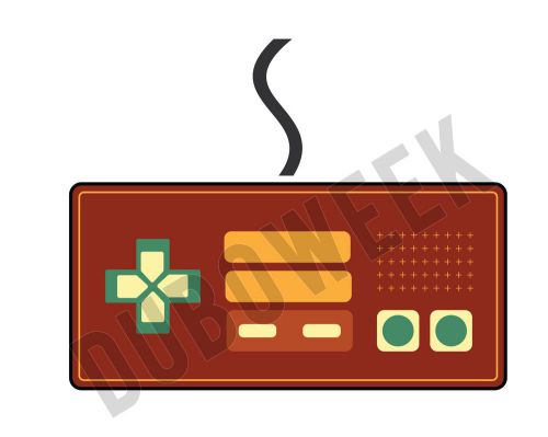 VINTAGE GAME CONTROLLER VECTOR ART EPS