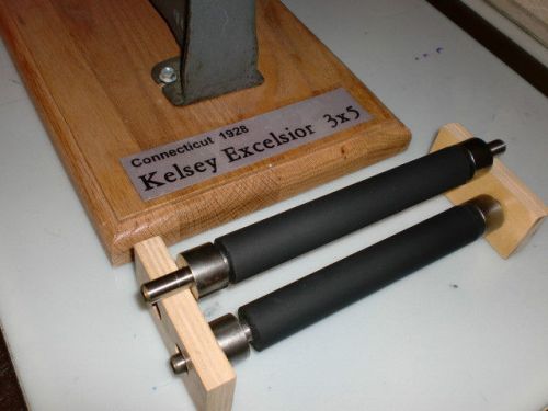 letterpress printing press Kelsey Excelsor 3x5 Rollers and trucks