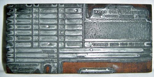 RARE Deposit With Rochelle State Bank Illinois  Printers Block
