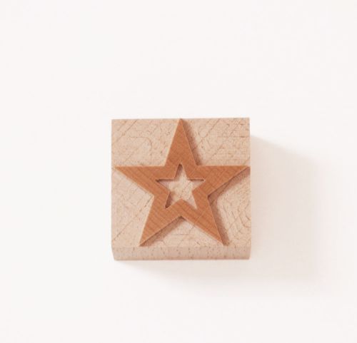 Letterpress Star Inside Star  wood type 8 line - 5 pieces