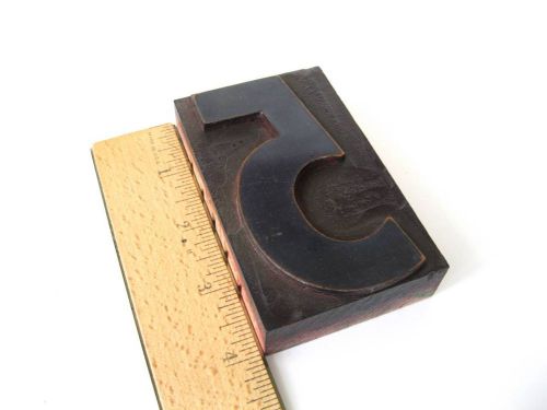 Number 5 Vintage Wood Type Font Letterpress Printer Block 2 3/8&#034; x 4&#034; Free Ship