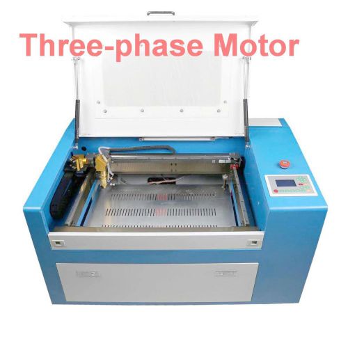 Pro 50w co2 laser engraving machine engraver cutter w/ auxiliary rotary device for sale