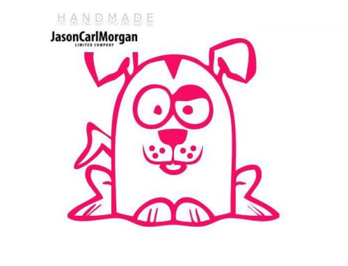 JCM® Iron On Applique Decal, Dog Neon Pink