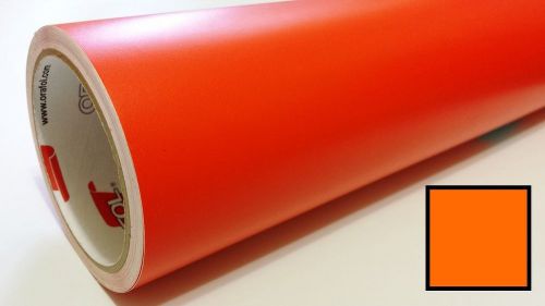 Matte orange vinyl graphics wrap sticker sheet film roll overlay craft &amp; cut 24&#034; for sale