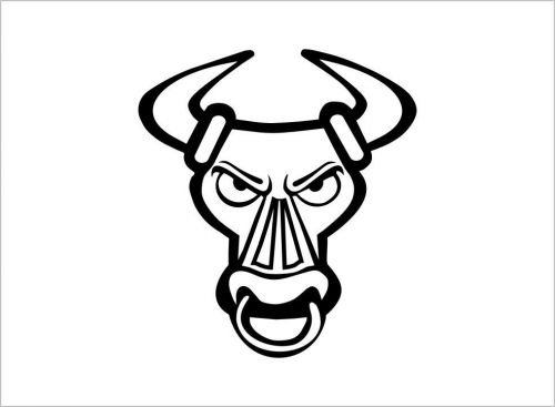 2X &#034;Bull Face&#034; Funny Car Vinyl Sticker Decal Truck Bumper Laptop - 474 D