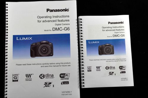 ~PRINTED~ Panasonic Lumix G6  User guide Instruction manual Colour Manual A4/A5