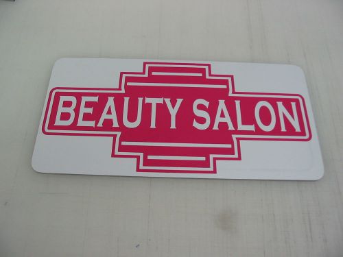 Pink BEAUTY SALON Metal Sign 40&#039;s 50s Retro Vintage Style Art Deco Hair Parlor