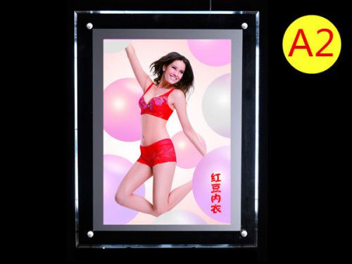A2 Size Crystal LED Super Slim Light Box led pannel backlit poster frame