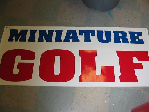 MINIATURE GOLF All Weather Banner Sign Mini Golf PUTT PUTT Minigolf NEW XL Size