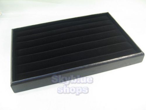 Black ring jewelry display case box tray showcase large for sale
