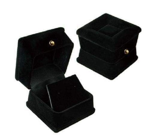 1 Fancy Black Velvet Earring Jewelry Gift Box
