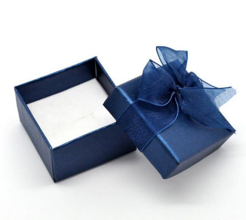 30 Dark blue Rings Gift Boxes Cases Display 48x48x30mm