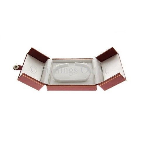 Snap-Tab Red Double Door Jewelry Watch Or Bangle Boxes - 1 Dozen