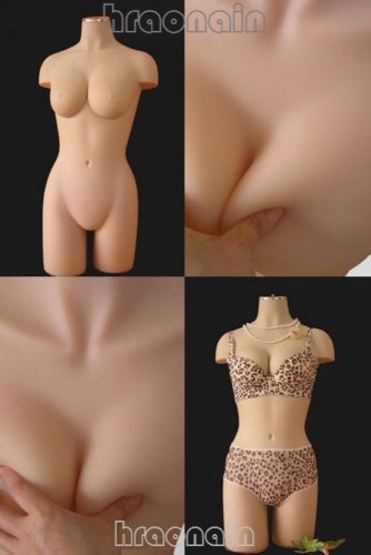 Lifesize dummy/soft/nude flesh female mannequin torso dress form display #05 for sale