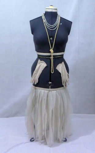Vintage Re-Purpose Dress Form/Mannequin- Solid, Dark Grey, Pin-able, Display