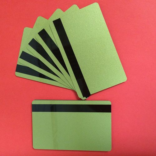10 gold pvc cards-hico mag stripe 2 track - cr80 .30 mil for id printers for sale