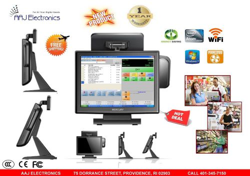 15&#034; All In One Touch Screen POS System Intel Atom D2550 1.86Ghz/ Win 7Pro