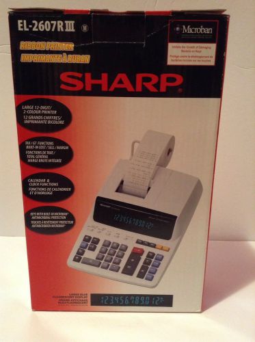Sharp EL-2607RIII Electronic Printing Calculator 2 Colour Ribbon Printer NEW!!!!