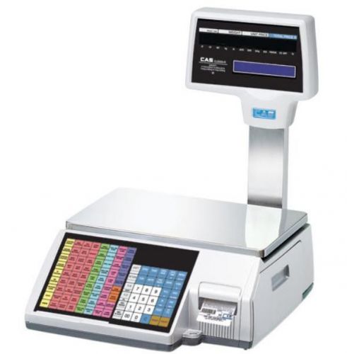 Cas cl5000r label printing scale/pole 60 lb, ethernet card, legal for trade,new for sale