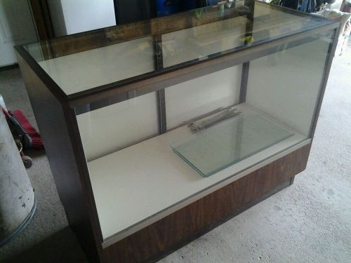 Display case with light glass/wood