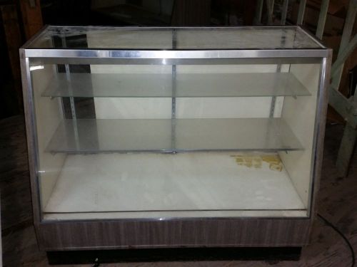 4 foot myers industries inc retail display case w 2 glass shelves for sale