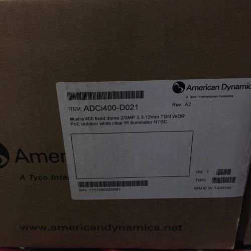 American Dynamics ADCi400 2/3MP 3.3-12mm WDR PoE Outdoor White Clear IR