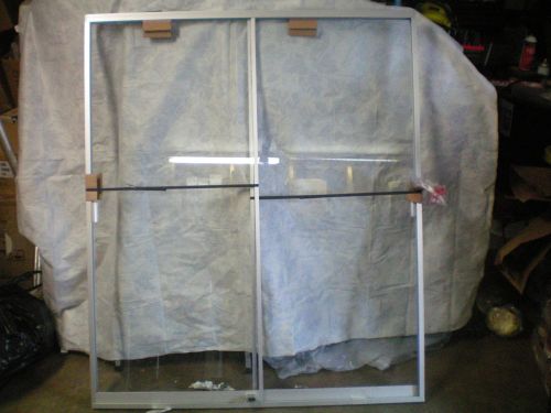 Lozier locking display case door kit 48&#034; x 57&#034; / glass &amp; hardboard door kit new for sale
