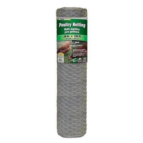 G&amp;B 308495B 36&#034; x 150&#039; ft  2&#034; Mesh Galvanized Poultry Netting Chicken Wire Fence