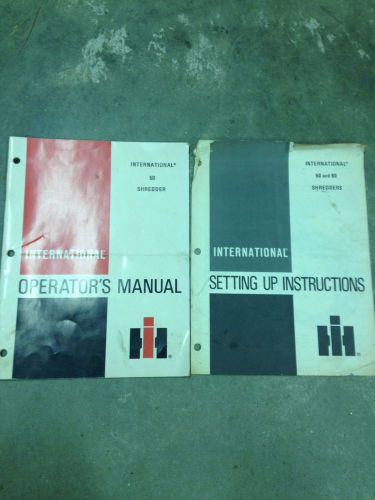 IH 50 Shredder Operators Manual International 50 60 Set-up Instructions