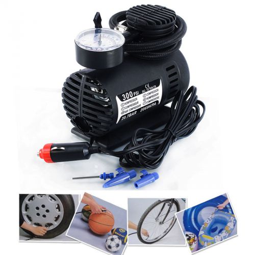 Portable 12V 300PSI Car Auto Electric Tire Tyre Inflator Air Pump Compressor