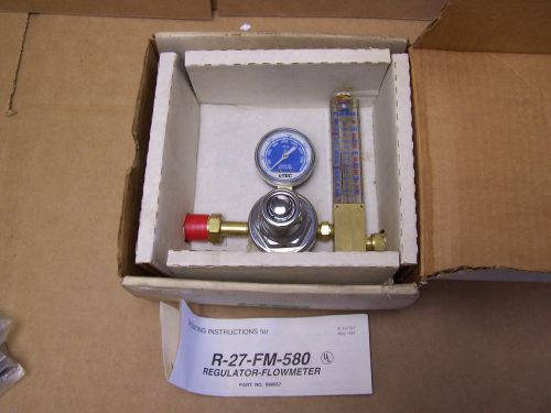 New  L-Tec R-27-FM-580 Inert Gas Regulator/ Flowmeter With Box