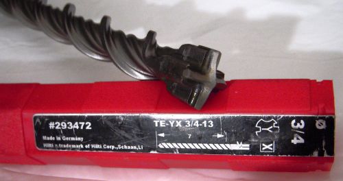 New Hilti Hammer Drill Bit TE-YX 3/4&#034; X 13&#034;  #293472