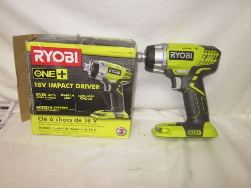 Used Ryobi 18v Cordless Impact Driver Only P236 Carpentry Woodworking Automotive