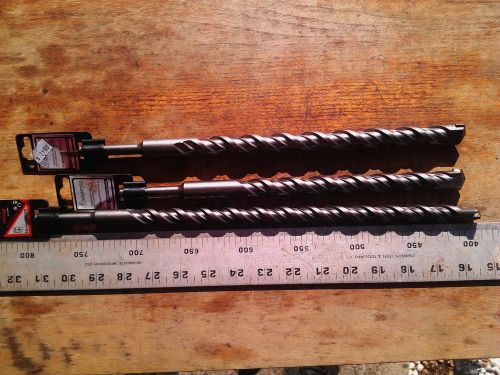 3x sds + plus hammer long drills drill bits: 18mm, 20mm, 22mm. double flutes for sale