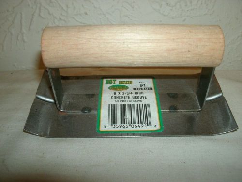 Cement Tools edger groover NEW NU-PRIDE 6&#034; x 2 3/4&#034; wood metal concrete china