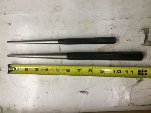 LONG TAPER PUNCH - MADE IN USA (SET OF 2) 1/4&#034; X 12&#034; &amp; 3/16&#034; X 10&#034;