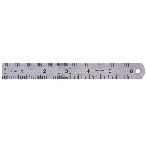 15cm Double Side Stainless Steel Measuring Straight Ruler Tool 6 Inches New SC