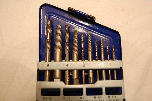 Hanson 10 Piece Extractor And Drill Set Left Handed Cobalt Drills 11119