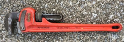 Ridgid (ridge) 18&#034; heavy duty steel pipe wrench   hand tool made in usa for sale
