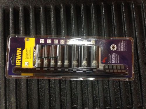 IRWIN 1877481 Impact Socket Set,Square,8 pcs. G7562441