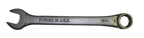 Forged usa satin chrome combination wrench, 15mm, nos for sale