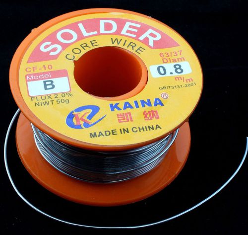 50g 0.8mm Rosin Core Solder Iron Wire Reel 63/37Tin Lead Line Solder Welding Hot