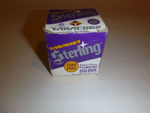 TARAMET STERLING LEAD FREE WIRE SOLDER 1/8&#034; diam. 16oz.