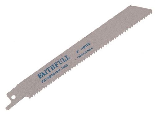 FAITHFULL S918H RECIPROCATING (SABRE) SAW BLADES x 5 FOR METAL