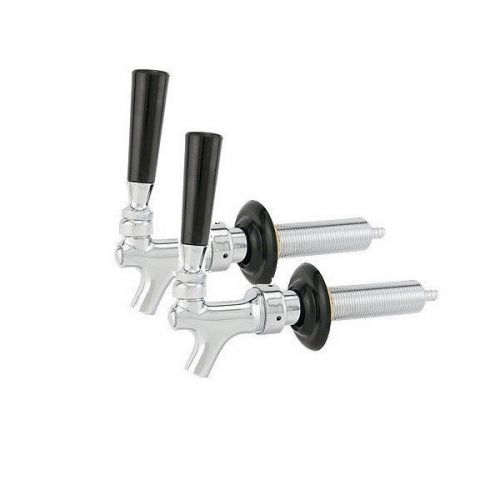 Chrome Beer Faucet and Shank Combo - SET OF 2 - Draft Beer Bar/Pub Equipment Kit