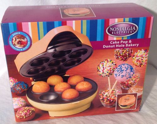 Nostalgia Electrics Cake Pop and Donut Hole Maker Co. 2011 New Factory Sealed