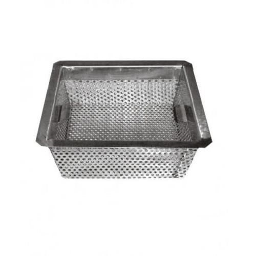 Floor sink basket, drop-in stainless steel - 8-1/2&#034; x 8-1/2&#034; for sale