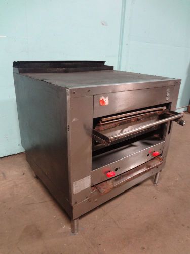 HEAVY DUTY COMMERCIAL &#034;THE MONTAGUE CO&#034;  NATURAL GAS CHAR BROILER / SALAMANDER